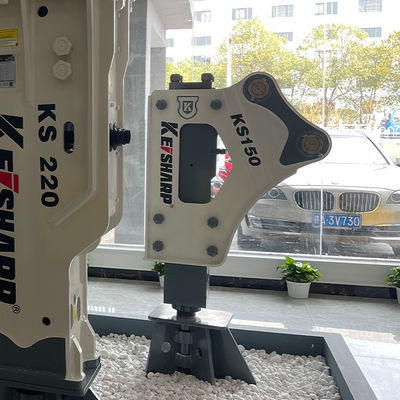 KS150 サイドタイプ 液圧ブレーカー 100mm シゼルの直径 350-700bpm 掘削機の水力ハンマー