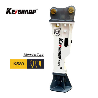 KS80 サイレントタイプ 水力断片器 190mm 切片直径 45~55トンの掘削機に適しています