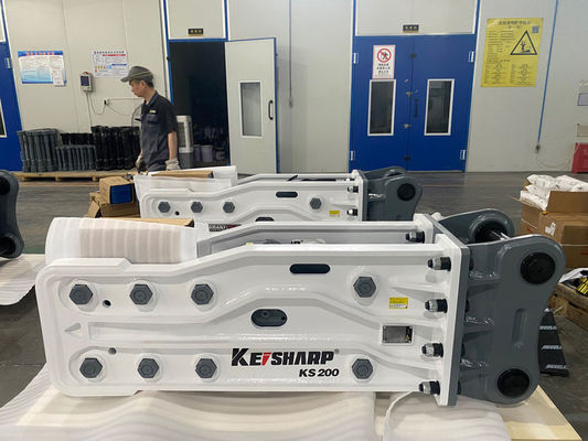 KS200 トップタイプ ハイドロリックブレーカー 18-22トンの掘削機用 135mm 切片直径
