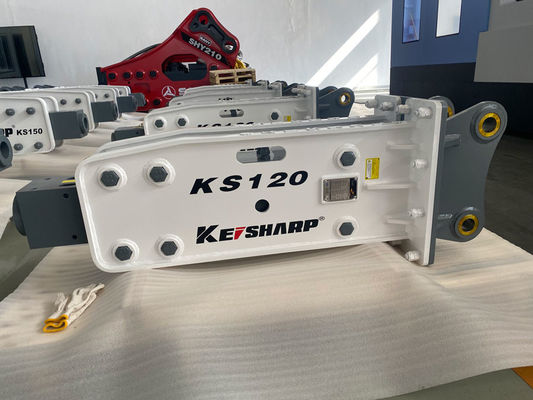 KS120 掘削機 ハイドロリックロックブレイカー 機械 トップタイプ 85mm 切片直径