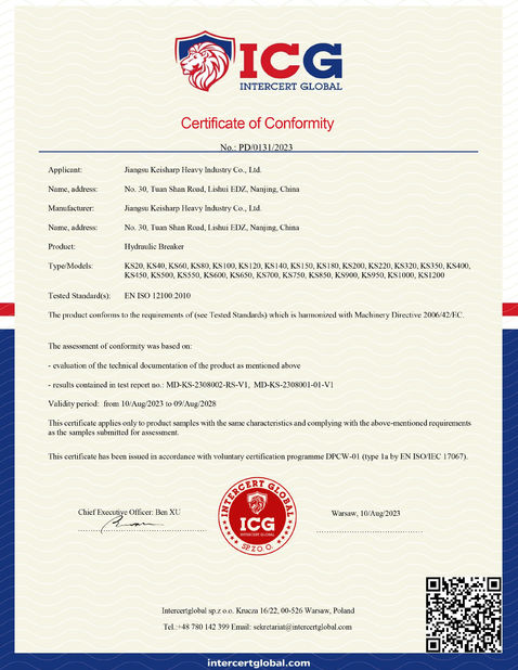 中国 Jiangsu Keisharp Heavy Industry Co., Ltd. 認証